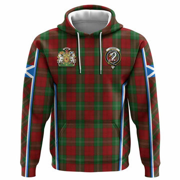 Lennox Tartan Crest Hoodie Scotland Coat of Arm Flag Style
