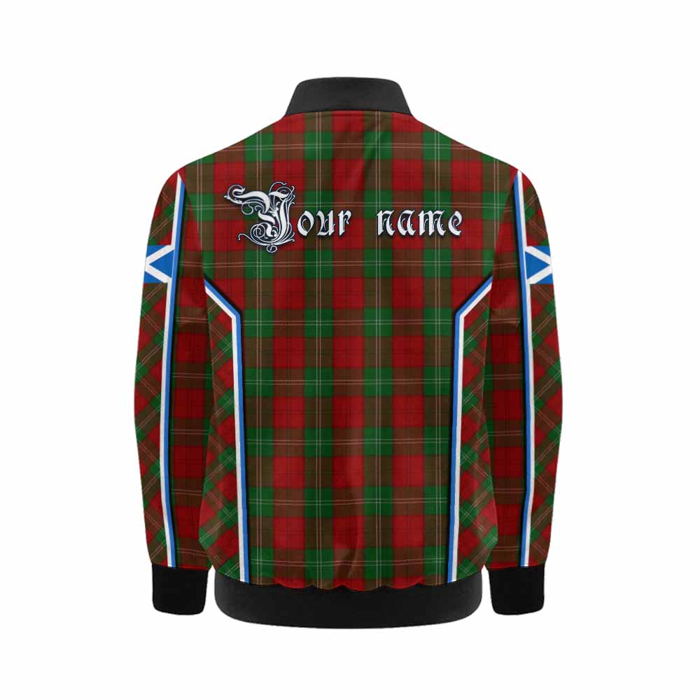 Lennox Tartan Crest Kid Bomber Jacket Scotland Coat of Arm Flag Style - Tartan Vibes Clothing