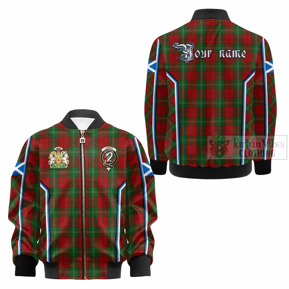 Lennox Tartan Crest Kid Bomber Jacket Scotland Coat of Arm Flag Style - Tartan Vibes Clothing