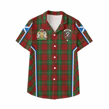 Lennox Tartan Crest Kid Hawaiian Shirt Scotland Coat of Arm Flag Style - Tartan Vibes Clothing
