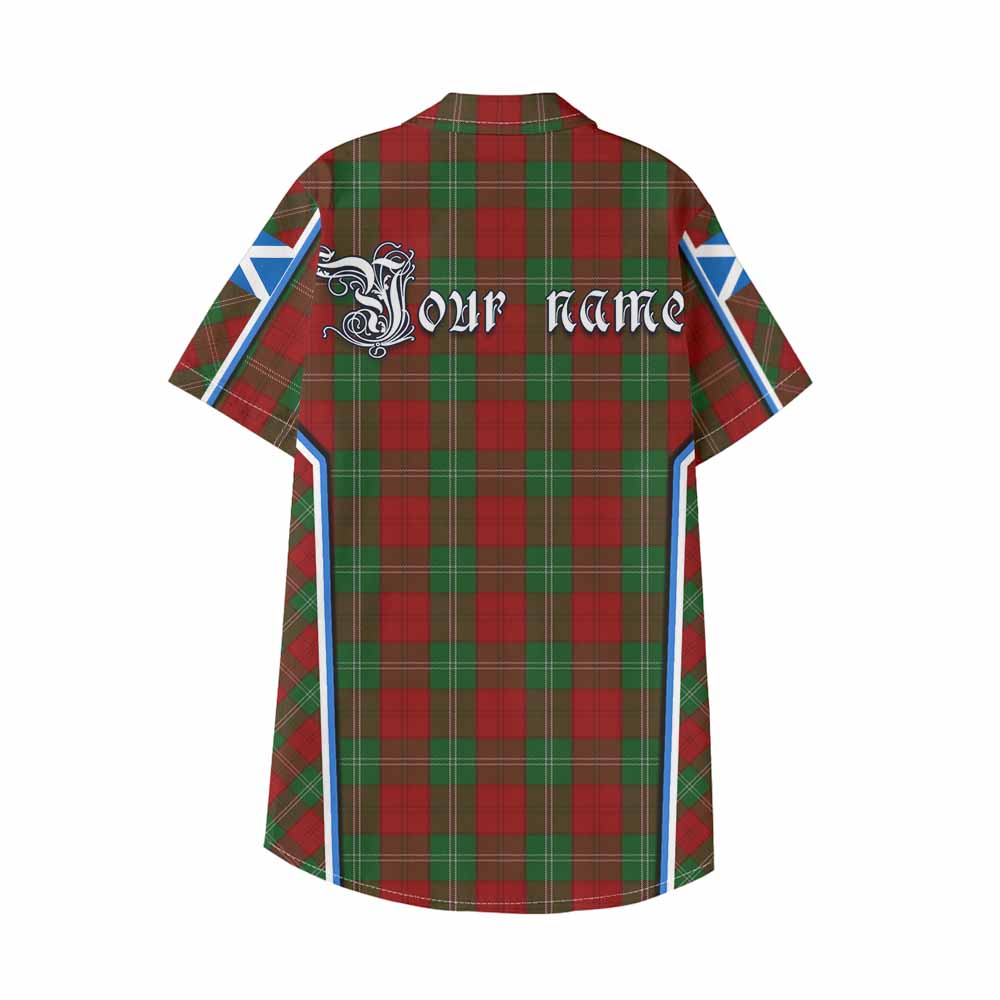 Lennox Tartan Crest Kid Hawaiian Shirt Scotland Coat of Arm Flag Style - Tartan Vibes Clothing