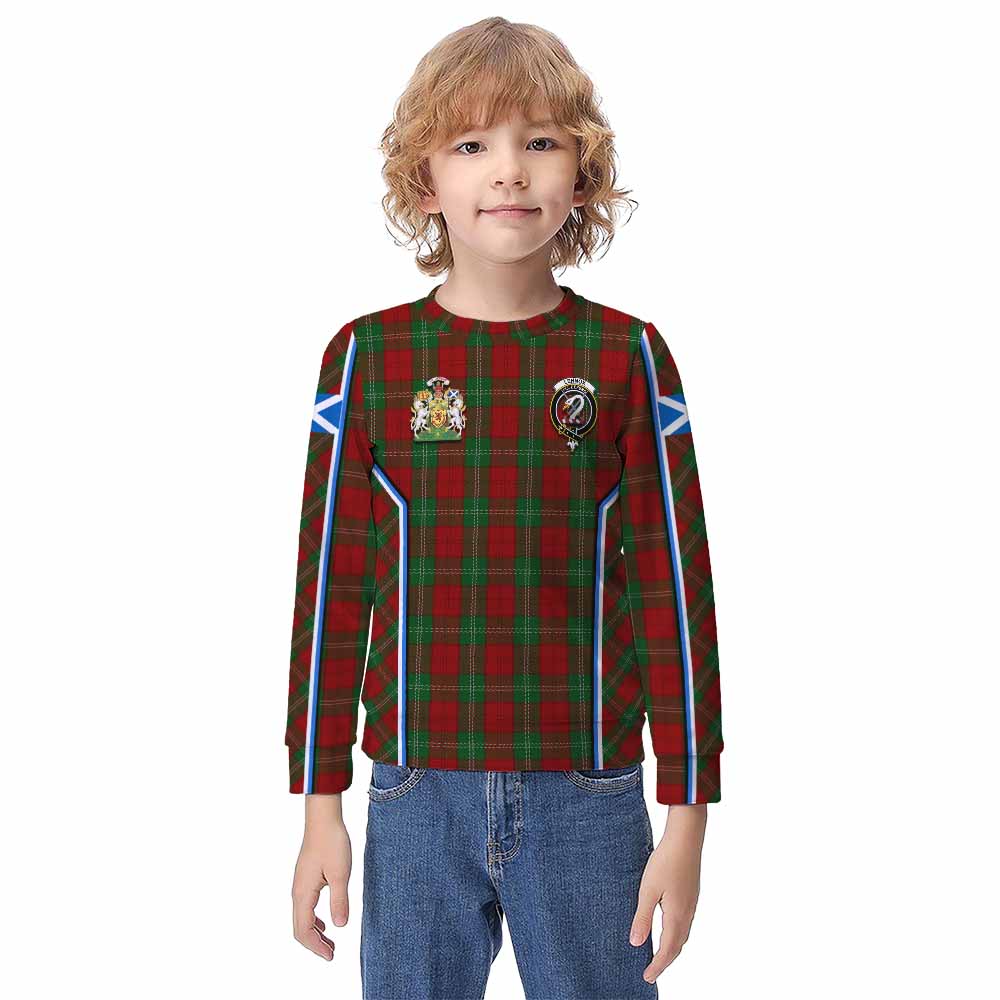 Lennox Tartan Crest Kid Knitted Sweatshirt Scotland Coat of Arm Flag Style - Tartan Vibes Clothing