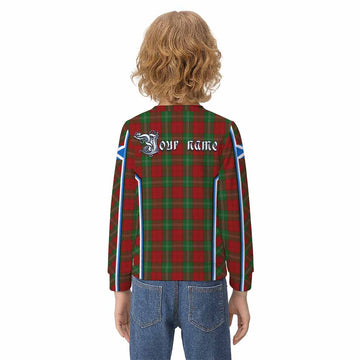 Lennox Tartan Crest Kid Knitted Sweatshirt Scotland Coat of Arm Flag Style