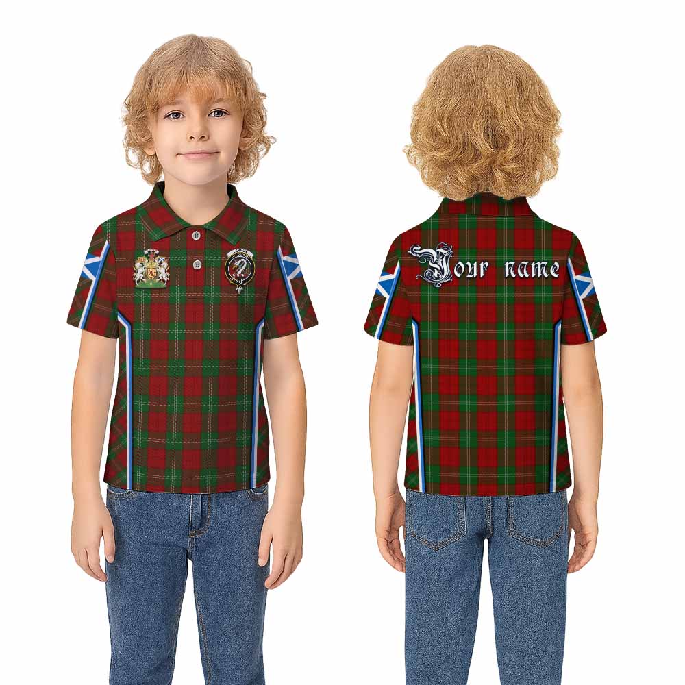 Lennox Tartan Crest Kid Polo Shirt Scotland Coat of Arm Flag Style - Tartan Vibes Clothing