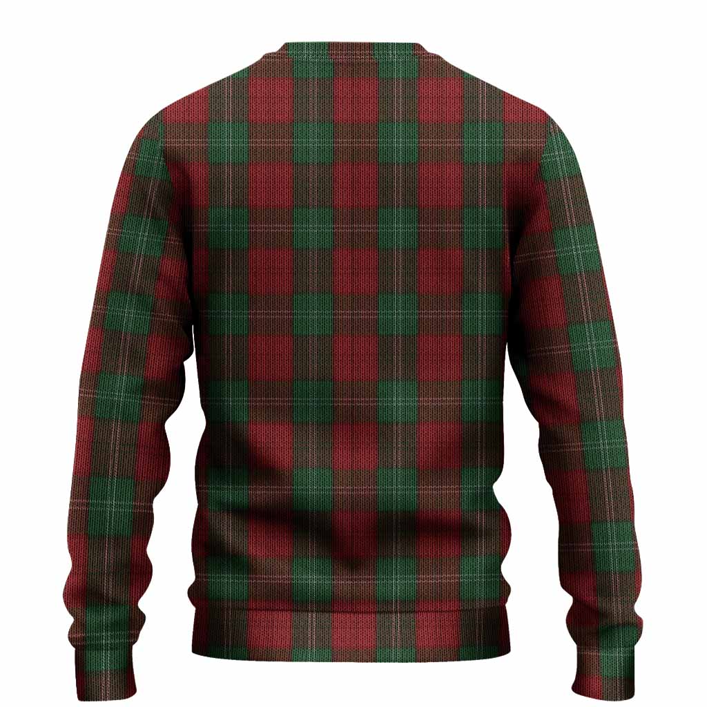 Lennox Tartan Crest Knitted Sweater Ferocious Lion Style