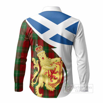 Lennox Tartan Crest Lion Rampant Long Sleeve Button Shirts Classic Scottish Style
