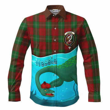 Lennox Tartan Crest Long Sleeve Button Shirts Nessie Under Water