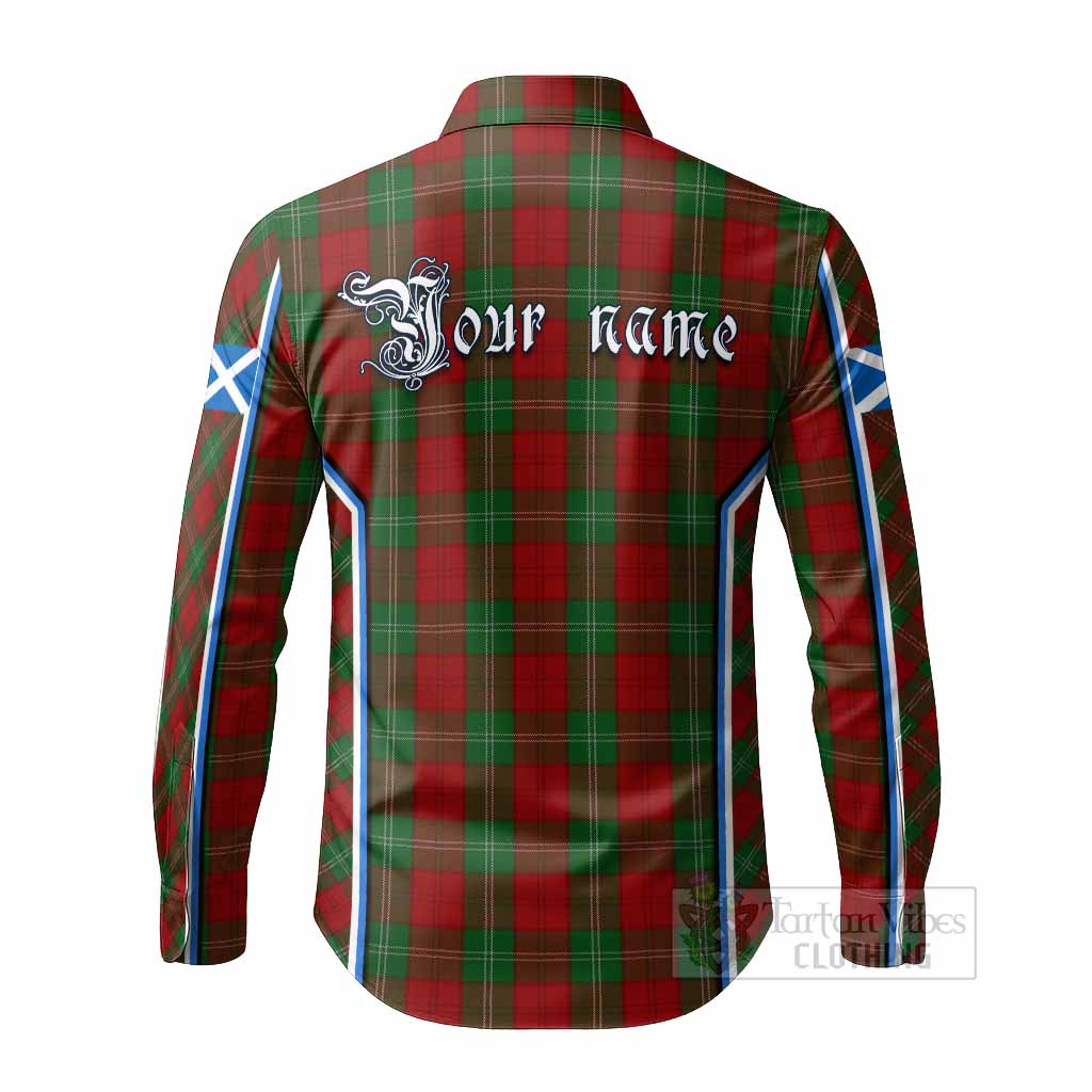 Lennox Tartan Crest Long Sleeve Button Shirts Scotland Coat of Arm Flag Style - Tartan Vibes Clothing
