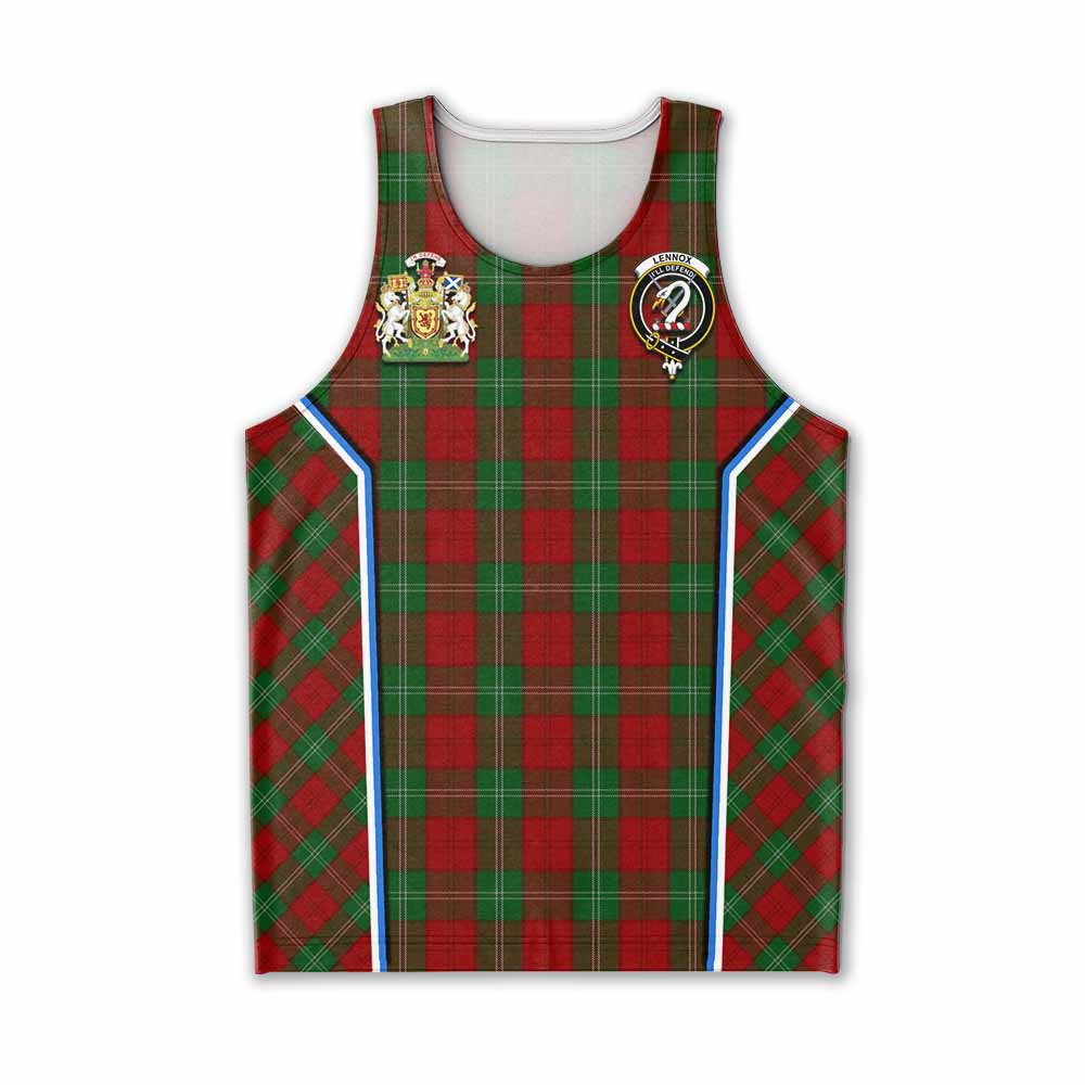 Lennox Tartan Crest Men Tank Top Scotland Coat of Arm Flag Style - Tartan Vibes Clothing