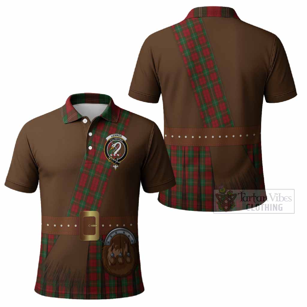 Lennox Tartan Crest Polo Shirt Kilt Costume Style