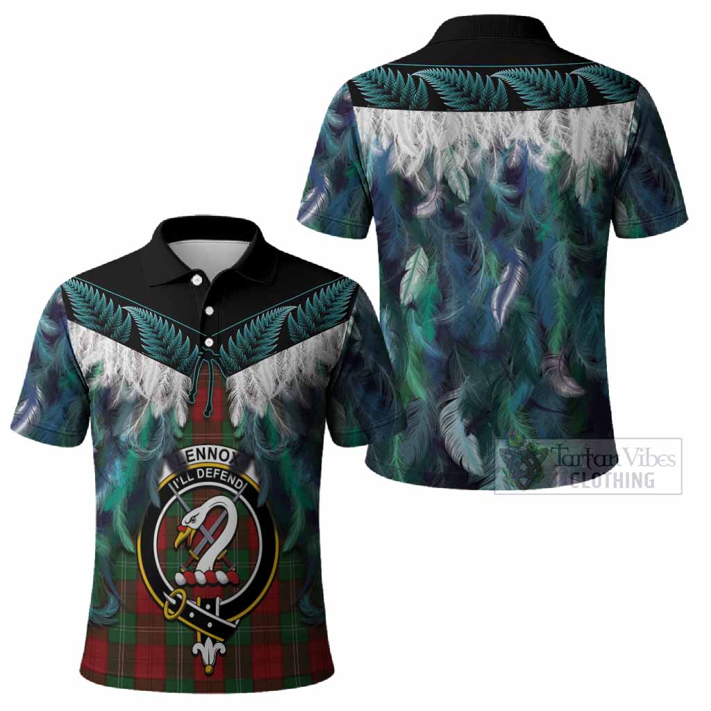 Lennox Tartan Crest Polo Shirt New Zealand Maori Korowai Cloak