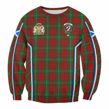 Lennox Tartan Crest Sweatshirt Scotland Coat of Arm Flag Style