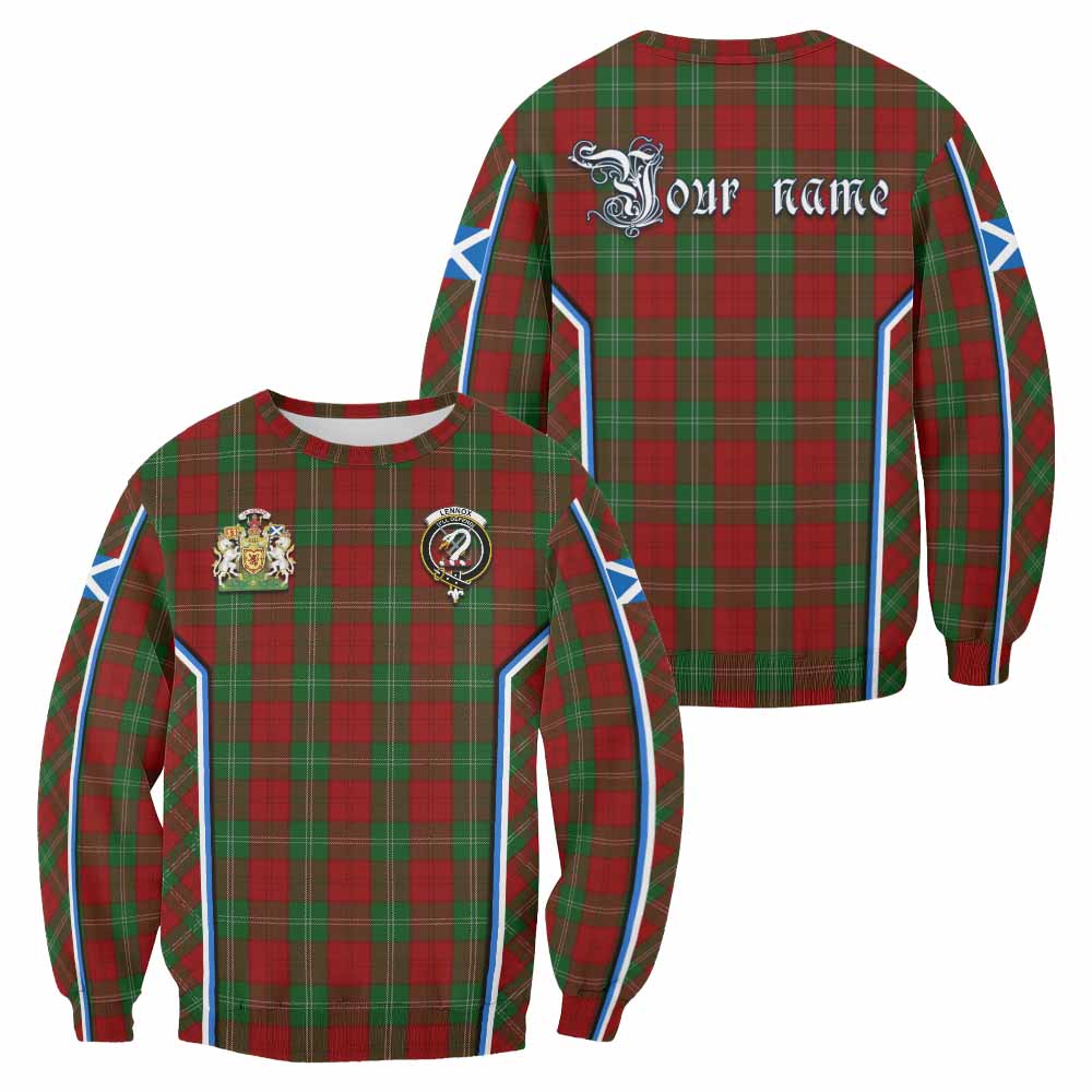Lennox Tartan Crest Sweatshirt Scotland Coat of Arm Flag Style - Tartan Vibes Clothing