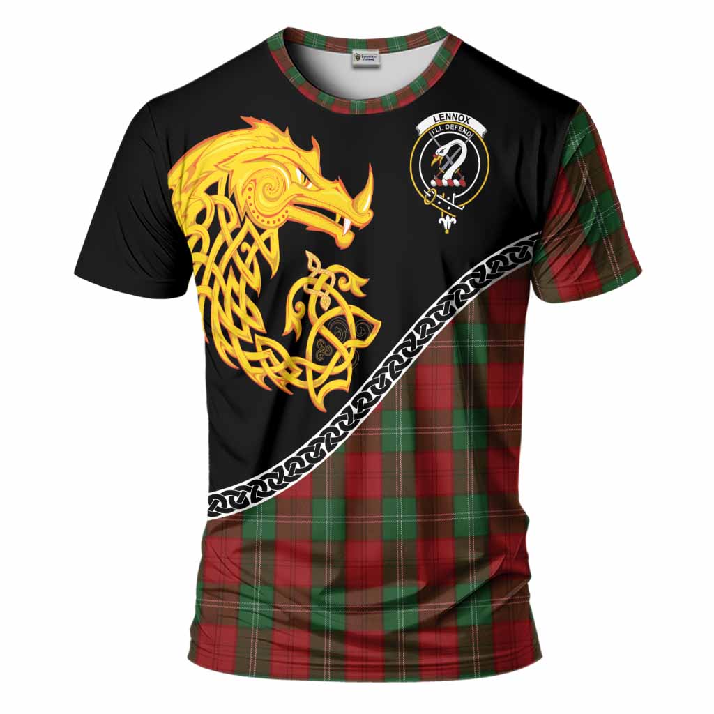 Lennox Tartan Crest T-Shirt Legendary Dragon Knot Half Style