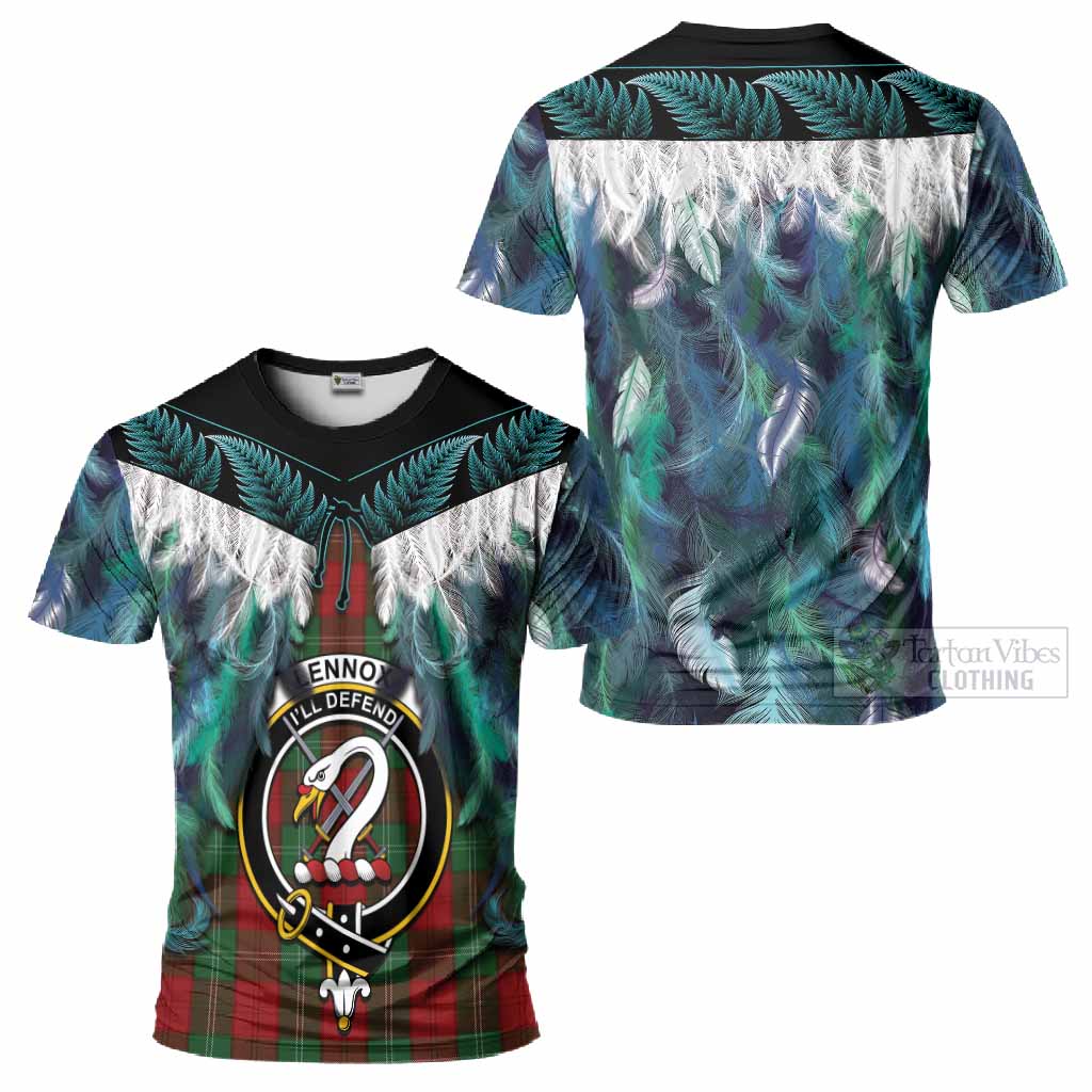 Lennox Tartan Crest T-Shirt New Zealand Maori Korowai Cloak