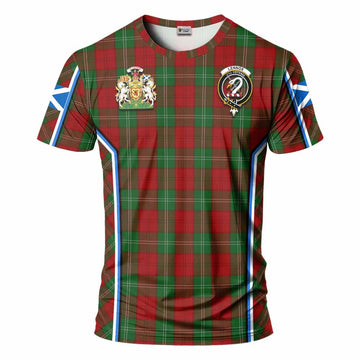 Lennox Tartan Crest T-shirt Scotland Coat of Arm Flag Style - Tartan Vibes Clothing
