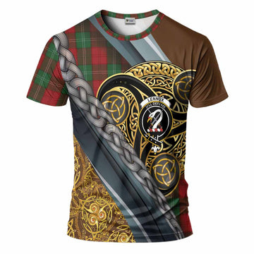 Lennox Tartan Crest T-Shirt Scottish Triskele Celtic