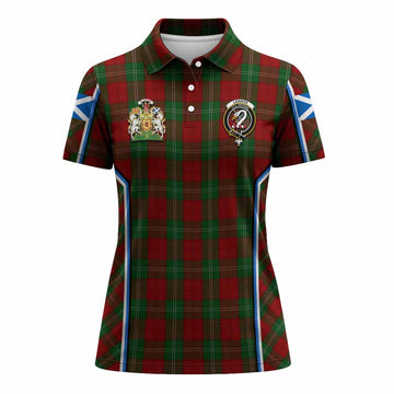 Lennox Tartan Crest Women's Polo Shirt Scotland Coat of Arm Flag Style - Tartan Vibes Clothing