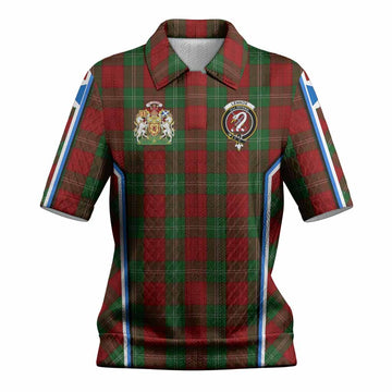 Lennox Tartan Crest Women’s Polo Sweater Top Scotland Coat of Arm Flag Style