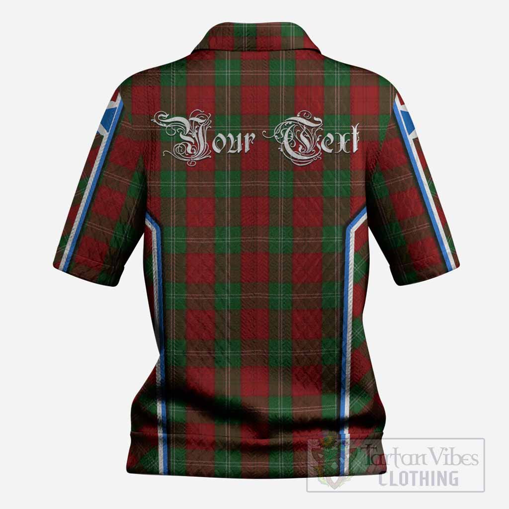 Lennox Tartan Crest Women’s Polo Sweater Top Scotland Coat of Arm Flag Style