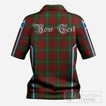 Lennox Tartan Crest Women’s Polo Sweater Top Scotland Coat of Arm Flag Style