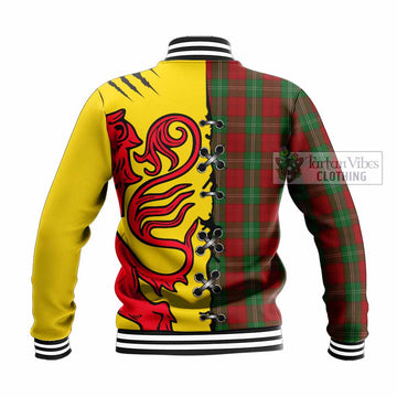 Lennox Tartan Family Crest Baseball Jacket Lion Rampant Honor