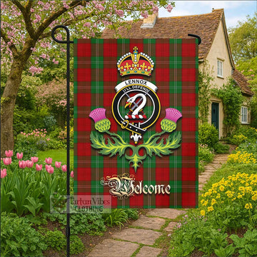 Lennox Tartan Family Crest Garden Flag Royal Thistle Welcome Style