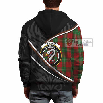Lennox Tartan Family Crest Hoodie Celtic Scottish Thistle Floral