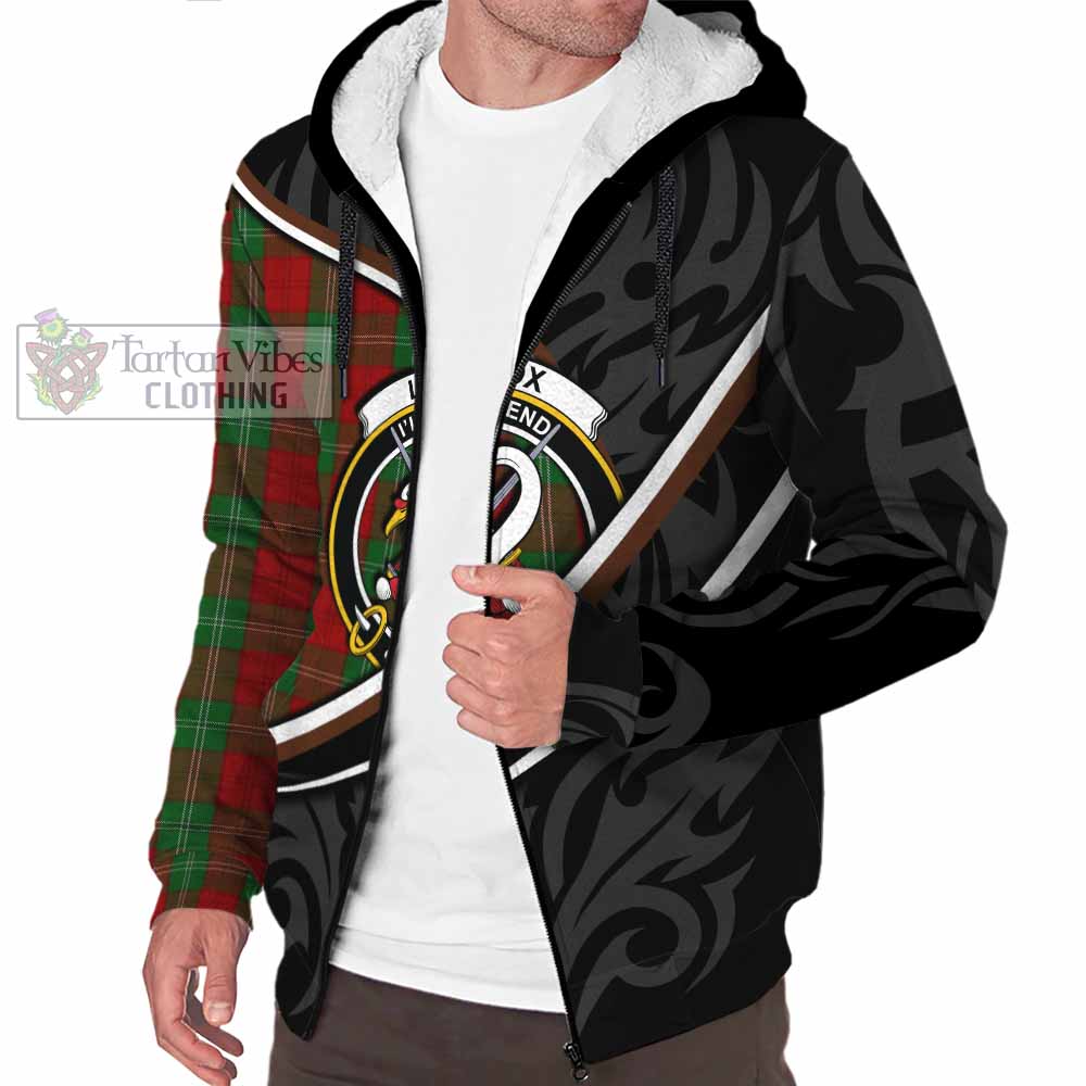 Lennox Tartan Family Crest Sherpa Hoodie Celtic Scottish Thistle Floral - Tartan Vibes Clothing