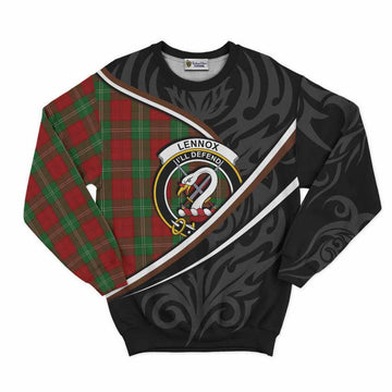 Lennox Tartan Family Crest Sweatshirt Celtic Scottish Thistle Floral