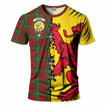 Lennox Tartan Family Crest T-shirt Lion Rampant Honor - Tartan Vibes Clothing