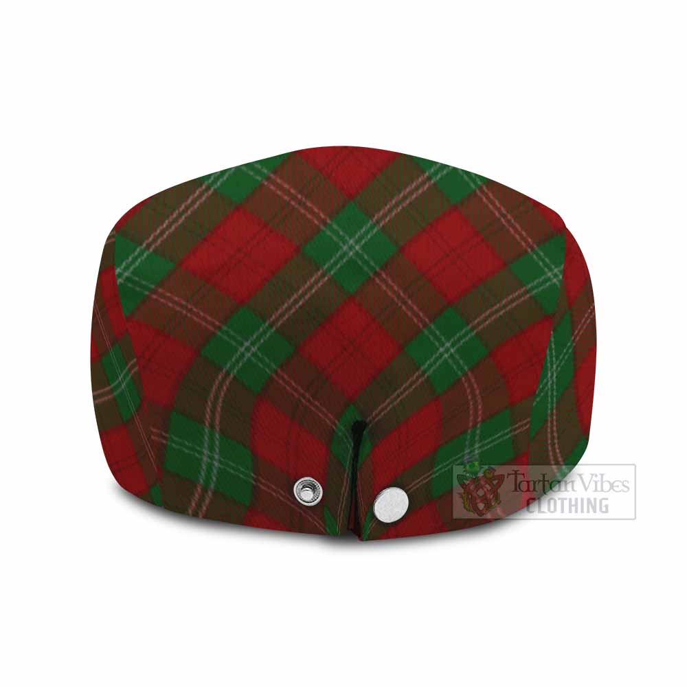 Lennox Tartan Flat Cap, Jeff Cap Cross Style with Family Crest - Tartan Vibes Clothing