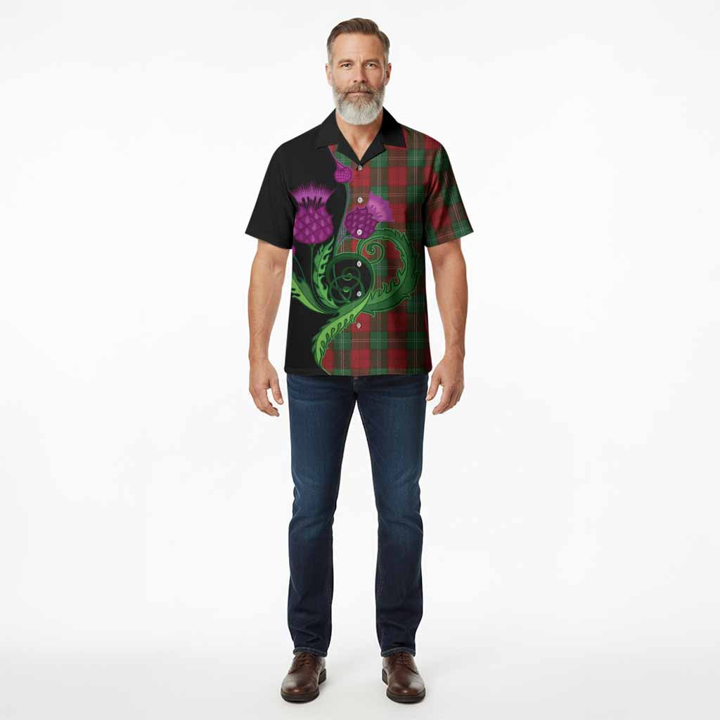 Lennox Tartan Hawaiian Shirt Traditional Scottish Thistle