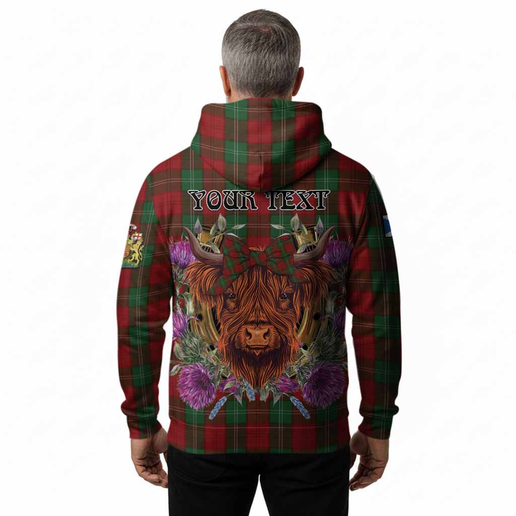 Lennox Tartan Hoodie Scottish Thistle Heilan Coo