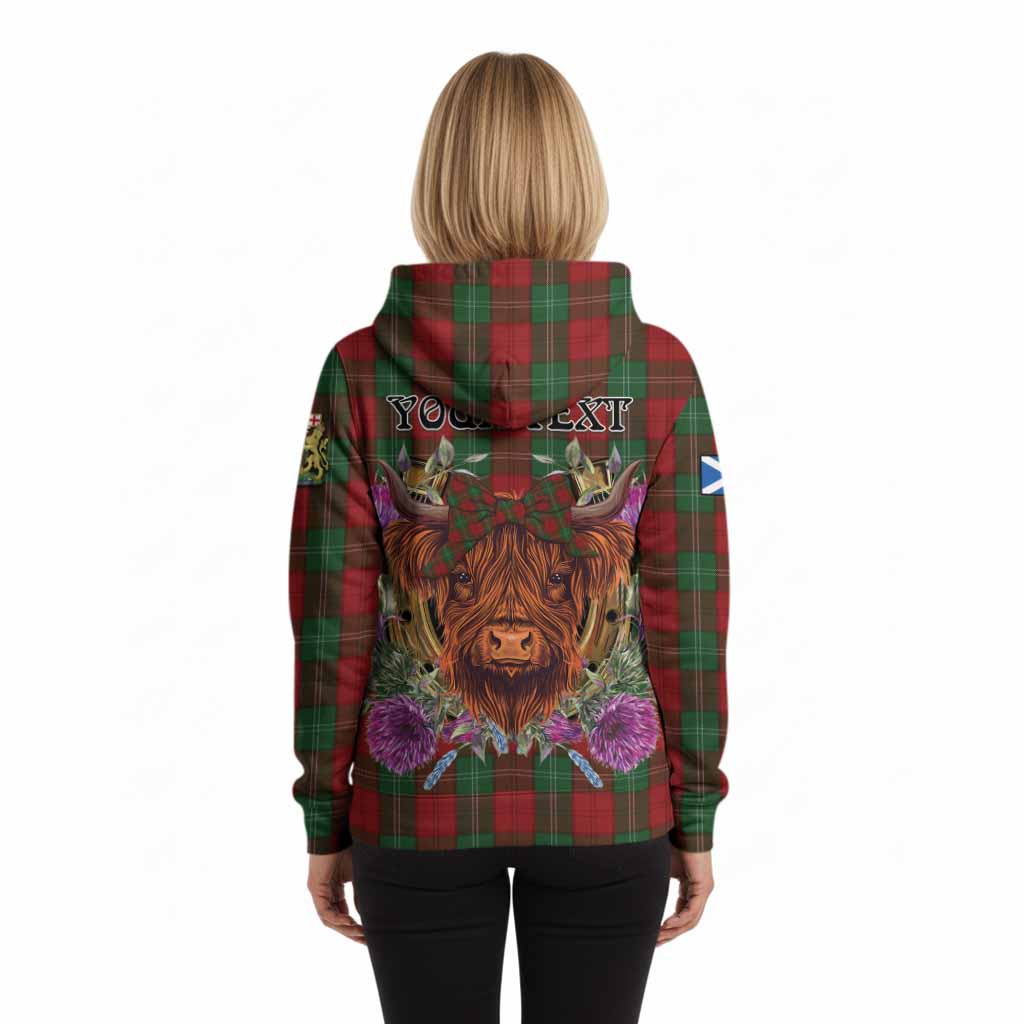 Lennox Tartan Hoodie Scottish Thistle Heilan Coo