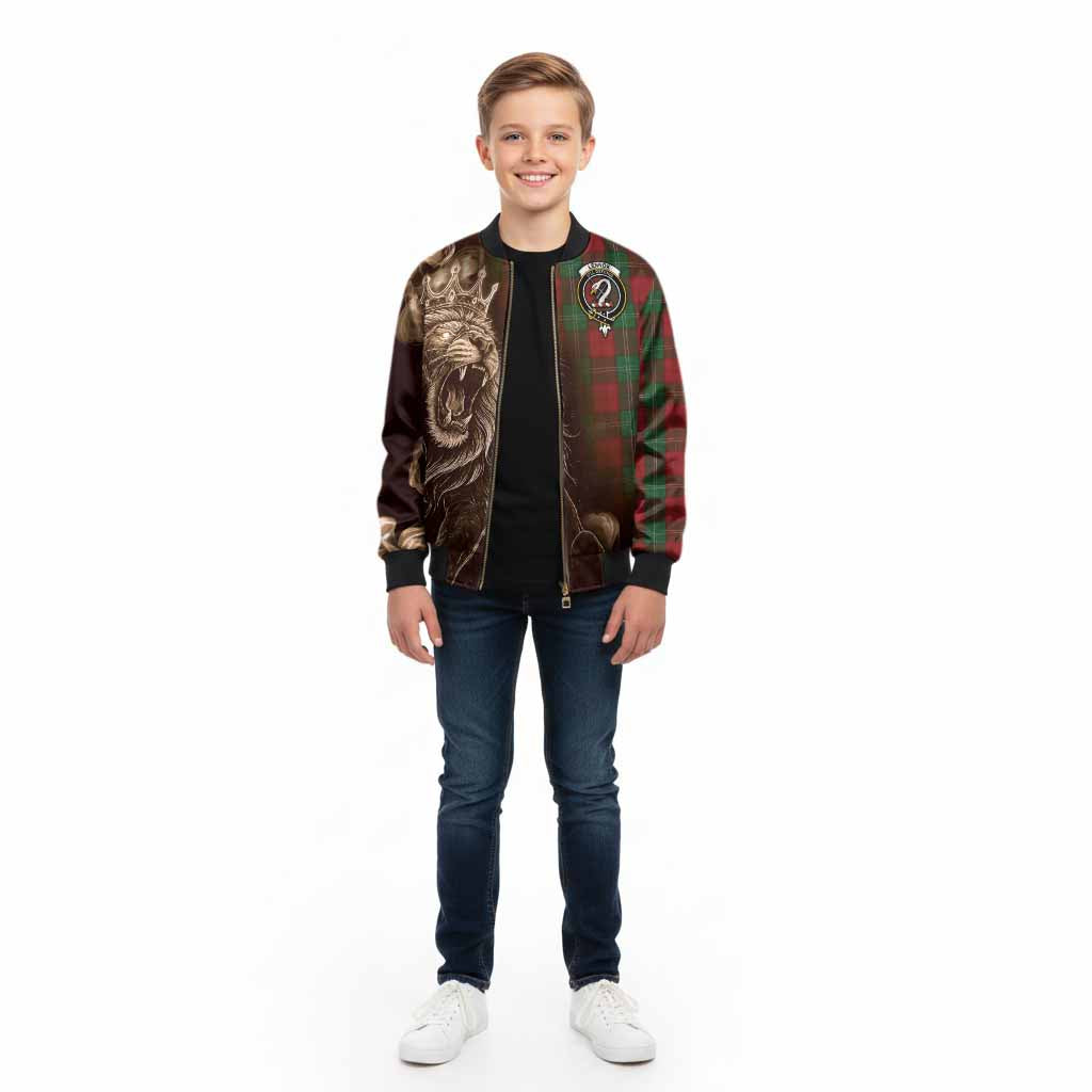 Lennox Tartan Kid Bomber Jacket Roaring Lion Heritage
