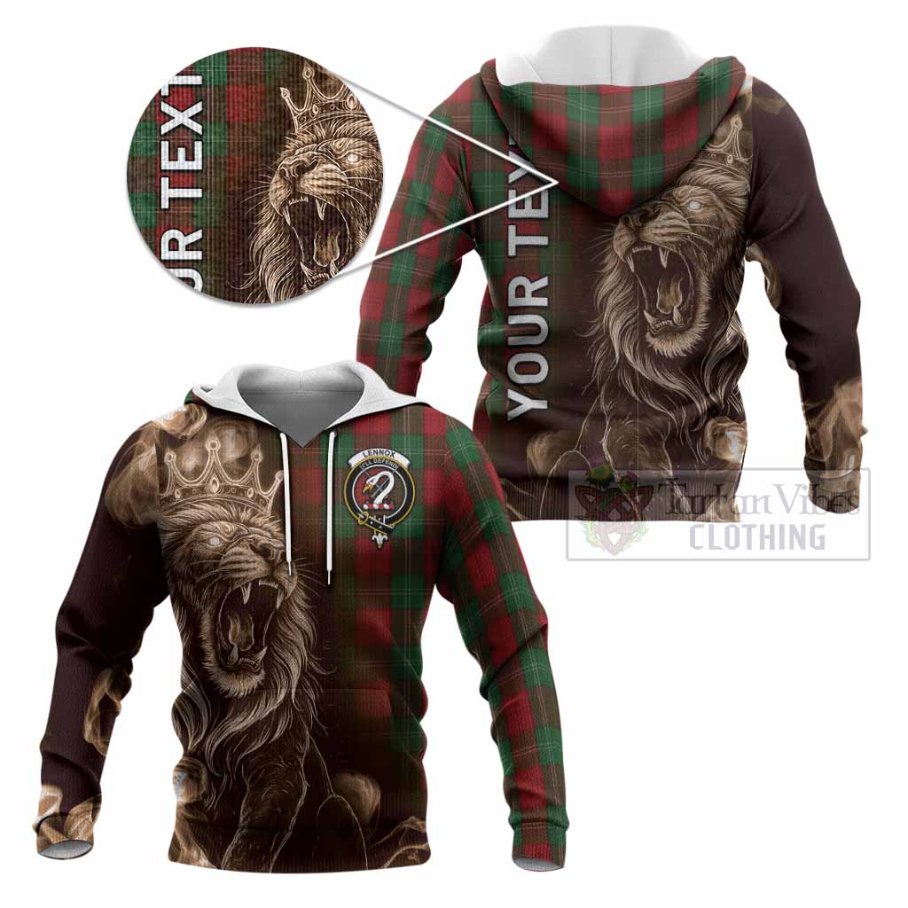 Lennox Tartan Knitted Hoodie Roaring Lion Heritage