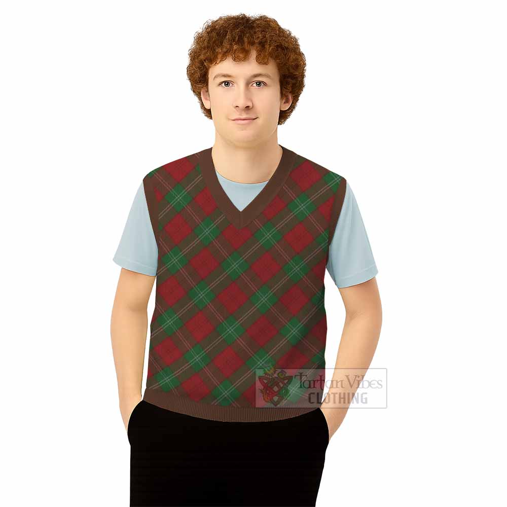 Lennox Tartan  Knitted V-Neck Vest Cross Style