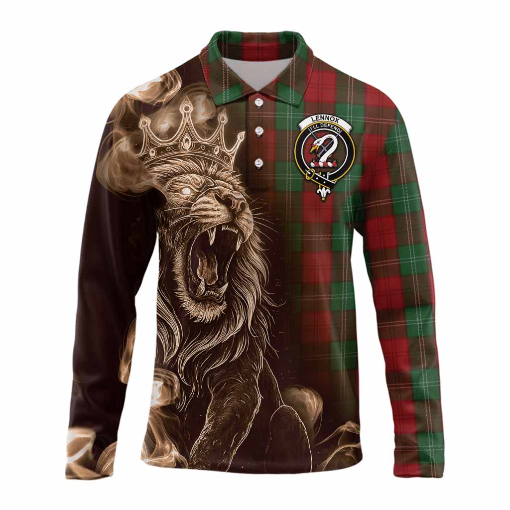 Lennox Tartan Long Sleeve Polo Shirt Roaring Lion Heritage