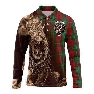 Lennox Tartan Long Sleeve Polo Shirt Roaring Lion Heritage