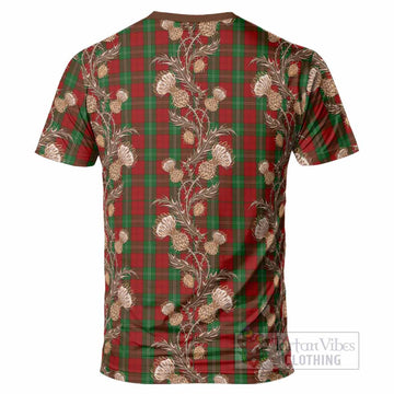 Lennox Tartan T-Shirt Seamless Scottish Thistle Flowers