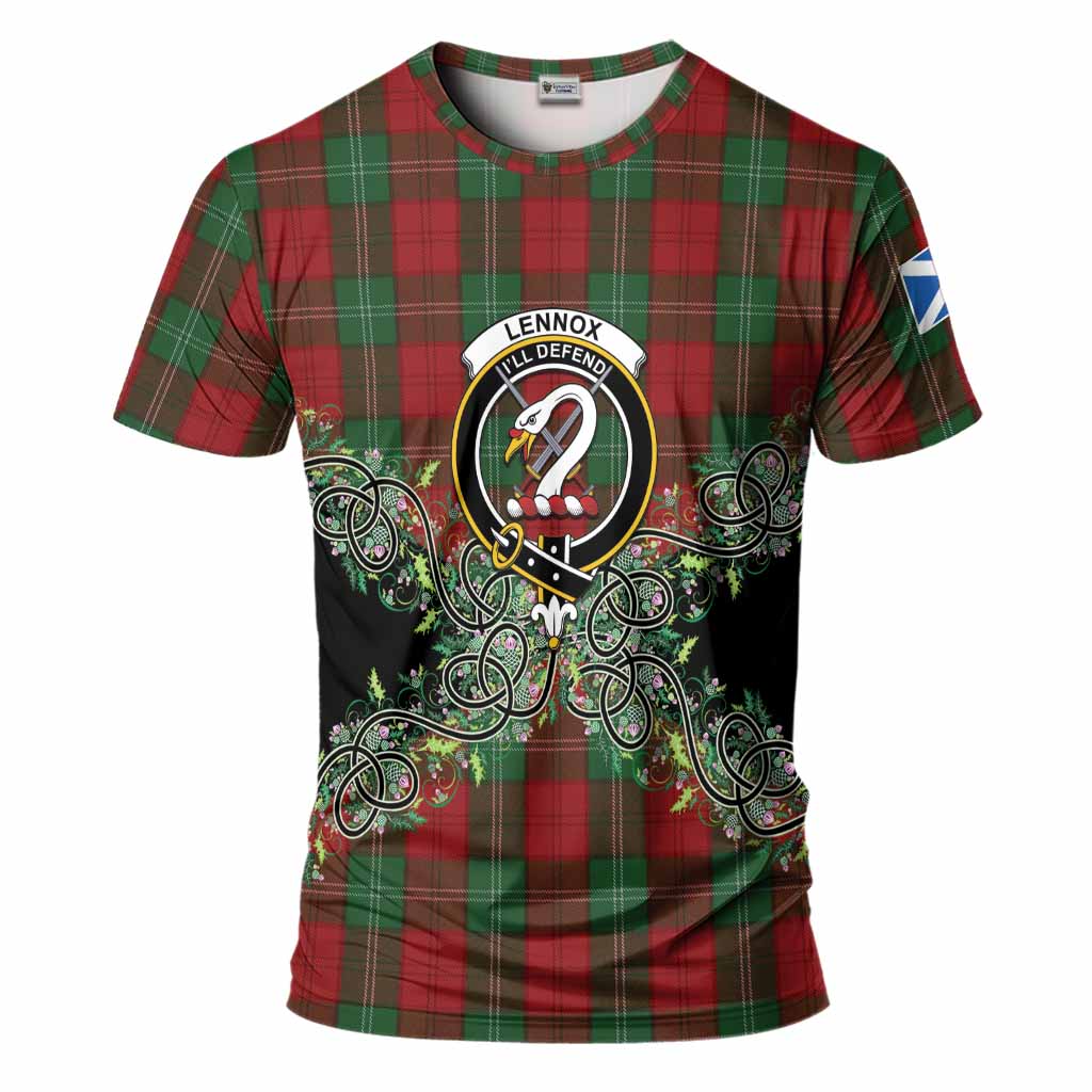 Lennox Tartan T-Shirt Thistle Scottish Spirit
