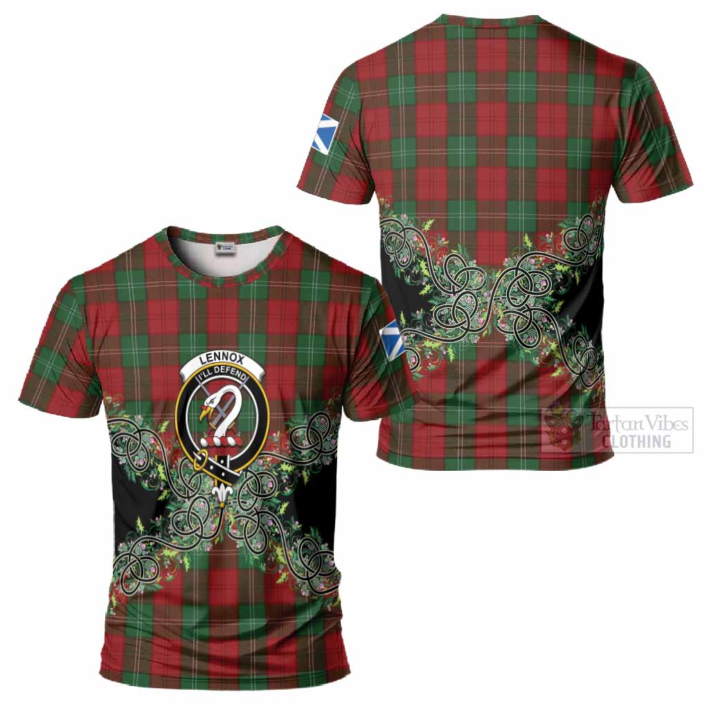 Lennox Tartan T-Shirt Thistle Scottish Spirit