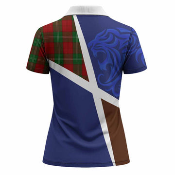 Lennox The Scottish Football Crest Women Polo Shirt Lion-Tartan Army