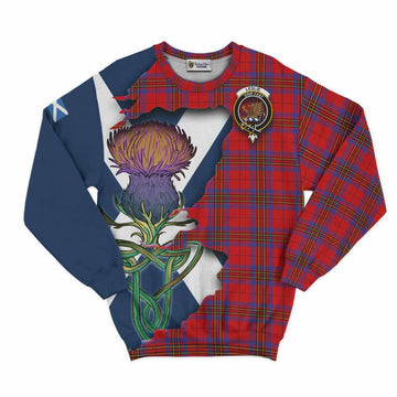 Tartan Vibes Clothing Leslie Tartan Family Crest Sweatshirt Scottish Thistle Celtic Inspired