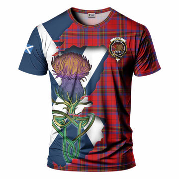 Tartan Vibes Clothing Leslie Tartan Family Crest T-Shirt Scottish Thistle Celtic Inspired