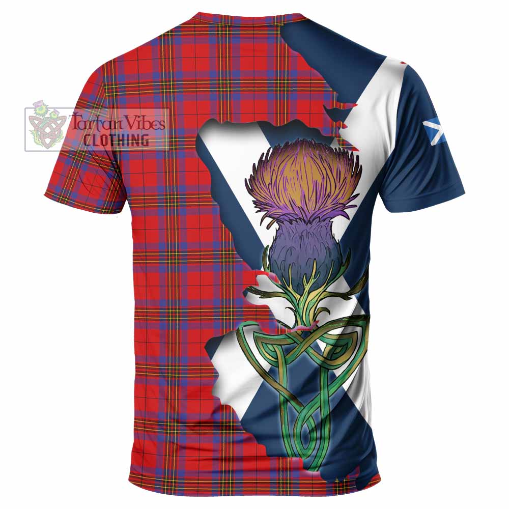 Tartan Vibes Clothing Leslie Tartan Family Crest T-Shirt Scottish Thistle Celtic Inspired