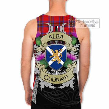 Leslie Tartan Family Crest Men's Tank Top Lion Rampant Royal Thistle Shield Celtic Inspired