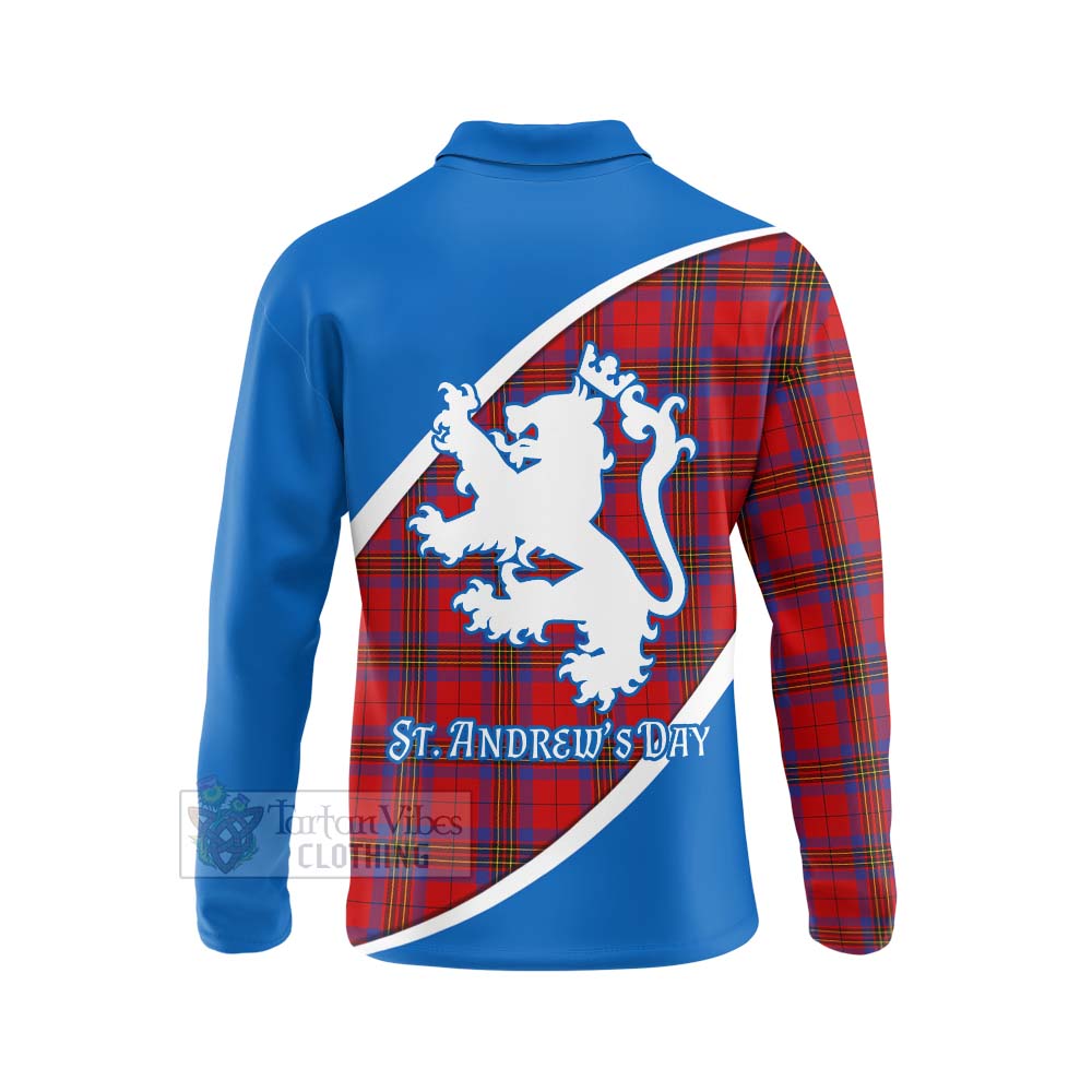 Tartan Vibes Clothing Leslie Family Crest Tartan Long Sleeve Polo Shirt Celebrate Saint Andrew's Day in Style