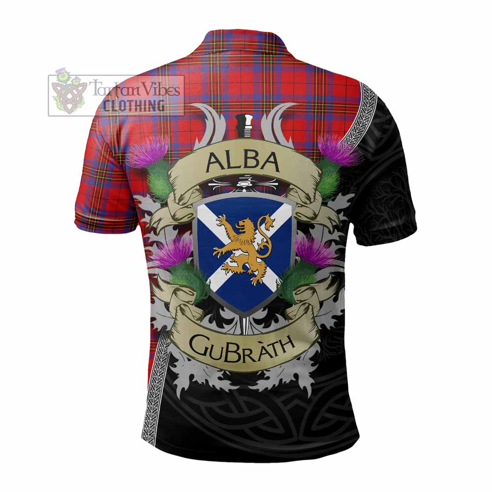 Tartan Vibes Clothing Leslie Tartan Family Crest Polo Shirt Lion Rampant Royal Thistle Shield Celtic Inspired